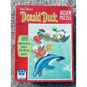 Vintage Walt Disney Donald Duck Jigsaw Puzzle 100pc Whitman 1962 Complete‎ 46-49